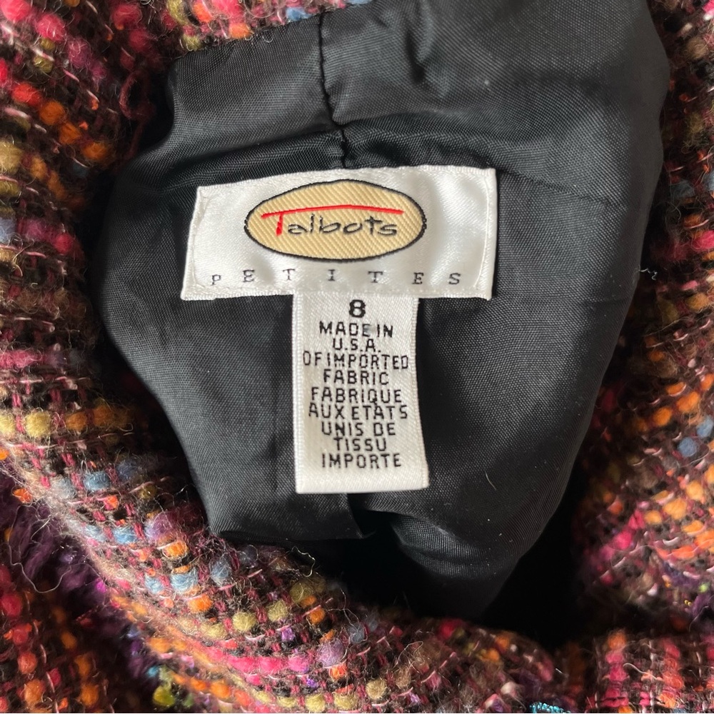 Talbots Multicolor Cropped Blazer Jacket - image 5